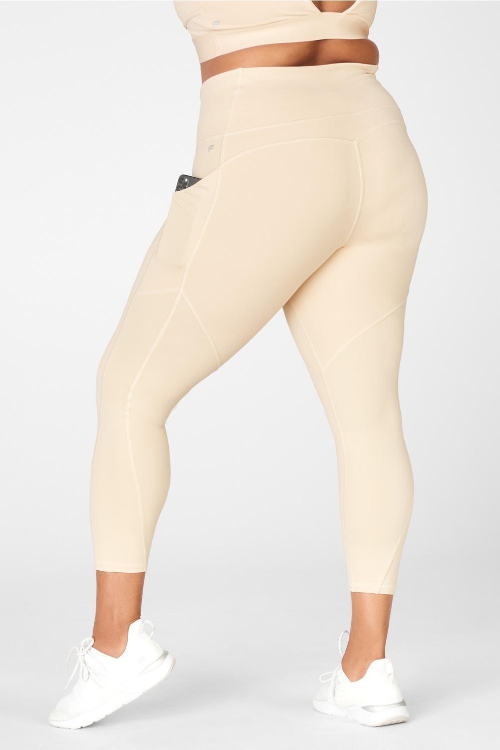 Fabletics Oasis High-Waisted 7/8 Legging Womens white plus Size 3X Product Image