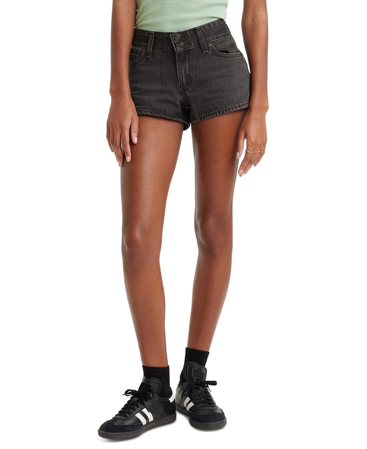 Levis Womens Super-Low Cotton Denim Shorts Product Image