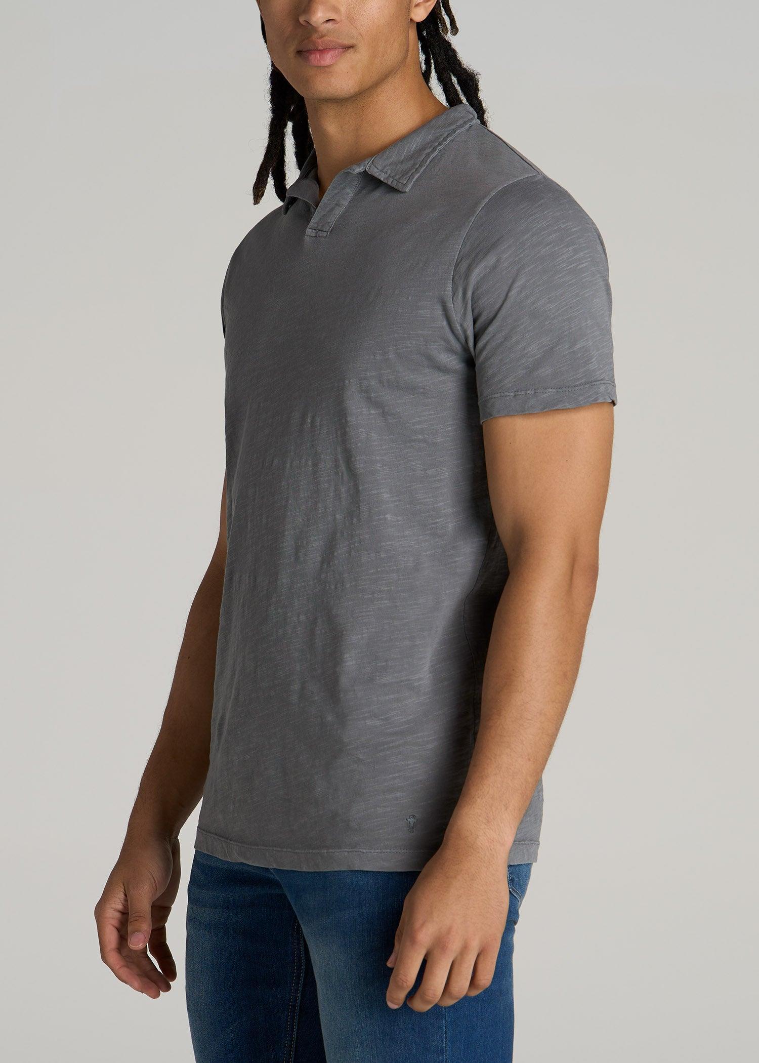 Slub Men's Tall Polo Shirt in Slate Male Product Image