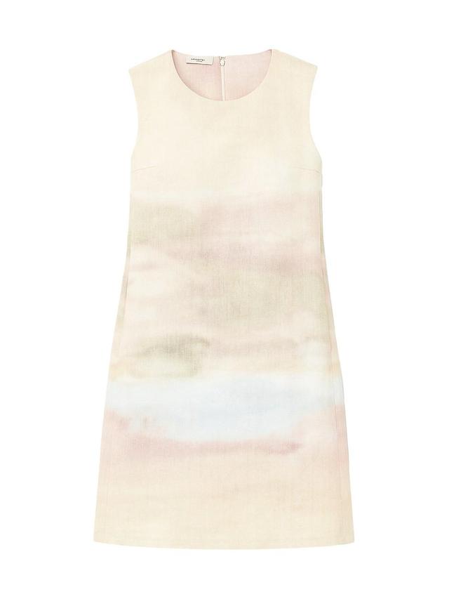 Womens Dyed Sleeveless Shift Dress Product Image