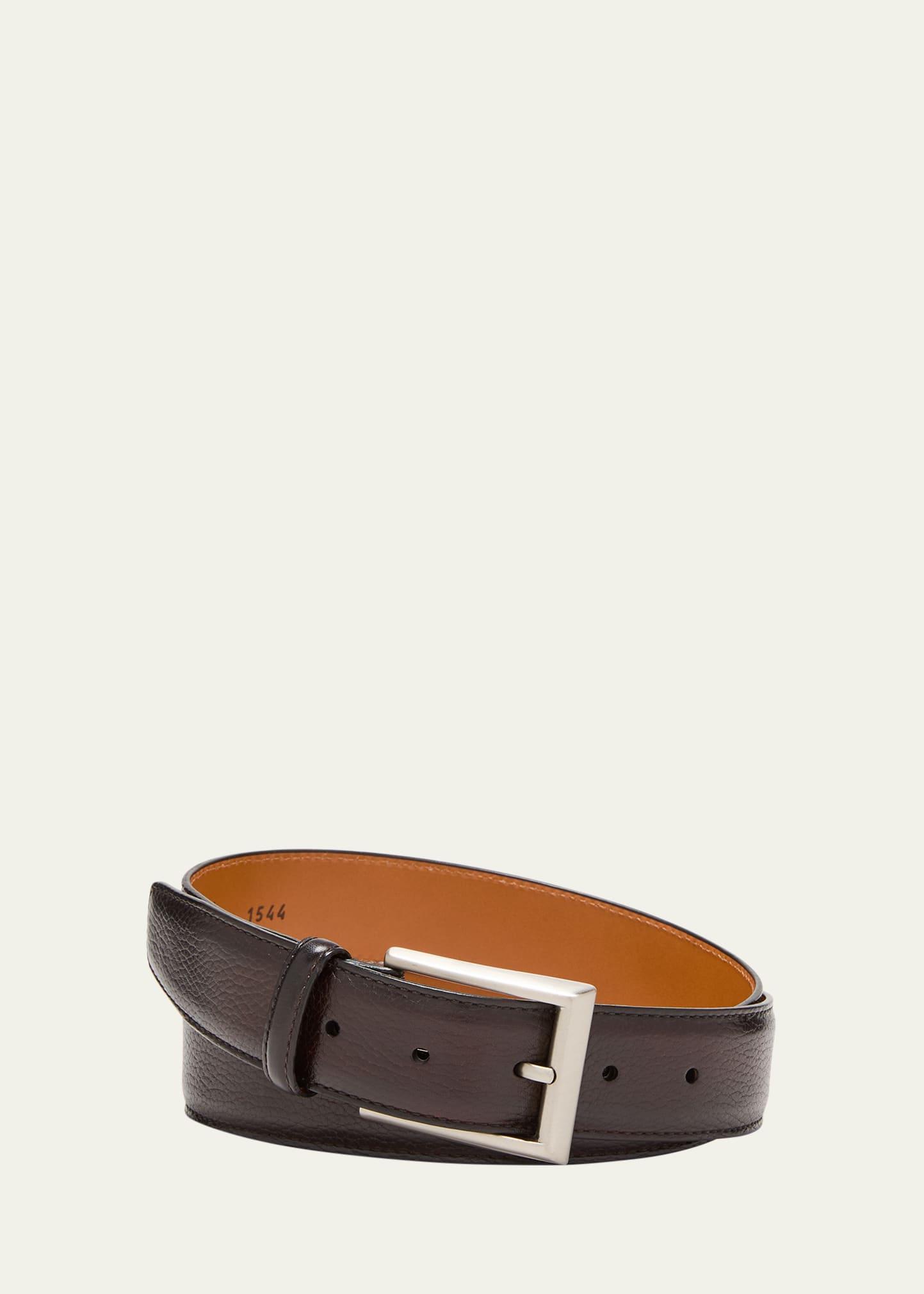 Mens Pebbled Leather Belt Product Image