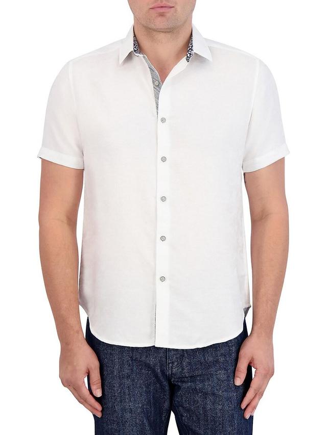 Mens Poseidon Linen & Cotton-Blend Button-Front Shirt Product Image