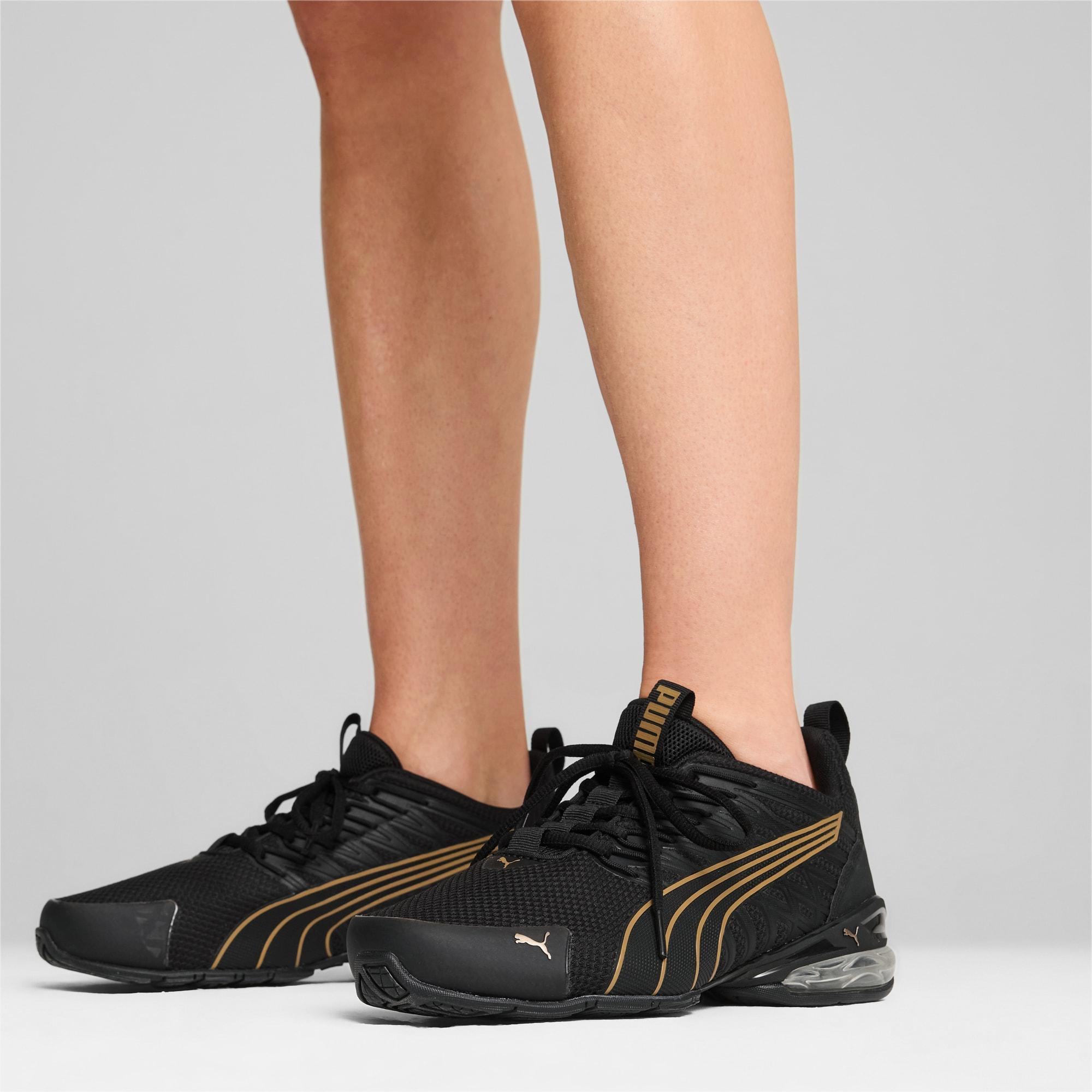 PUMA Voltaic Evo Women's Running Shoes in Black/Gold Product Image