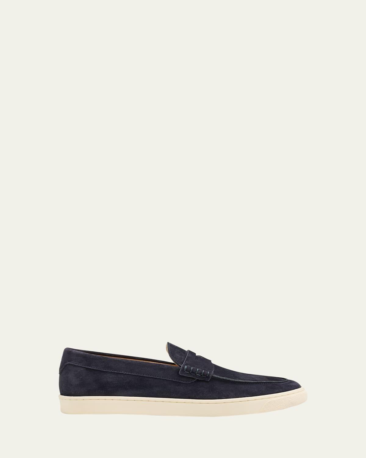 Mens Suede Moccasin Penny Loafers product image