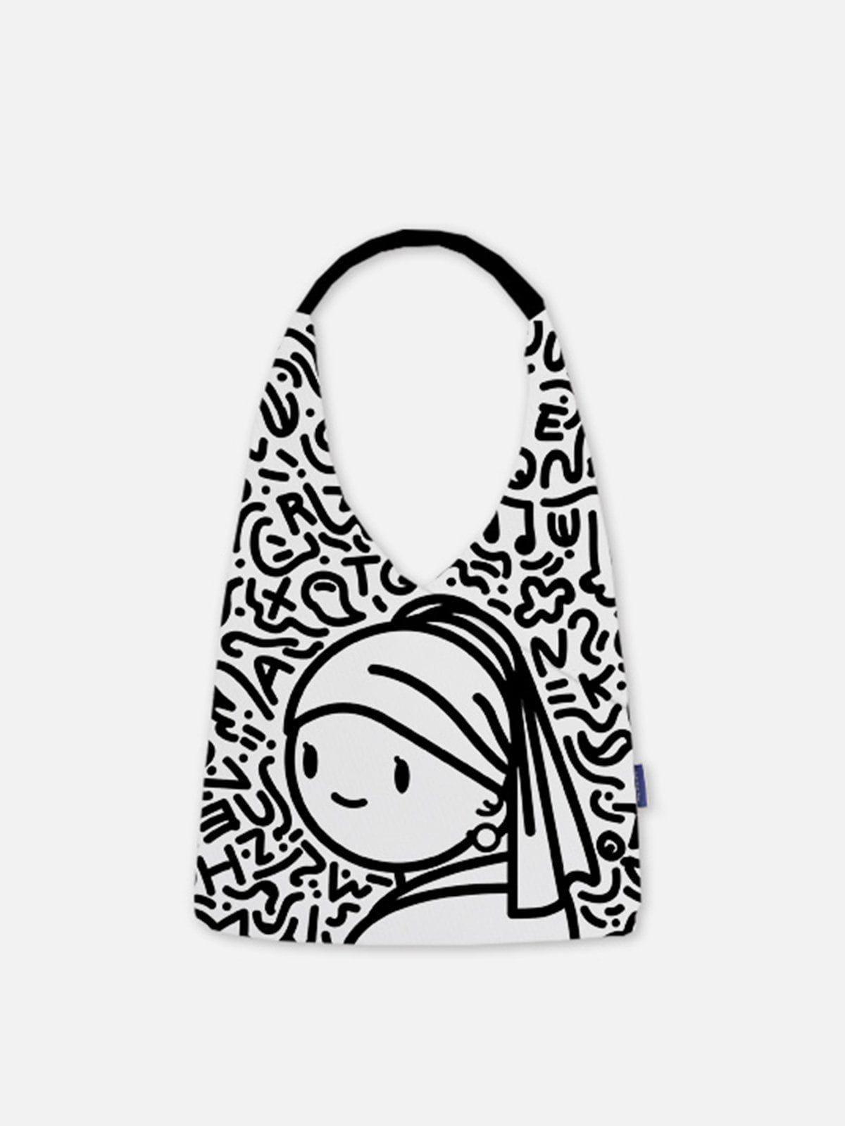 Graffiti Printed Canvas Bag Product Image