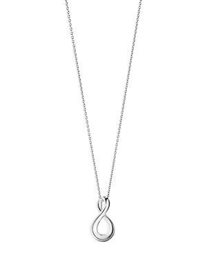 Womens Infinity Sterling Silver Drop Pendant Necklace Product Image