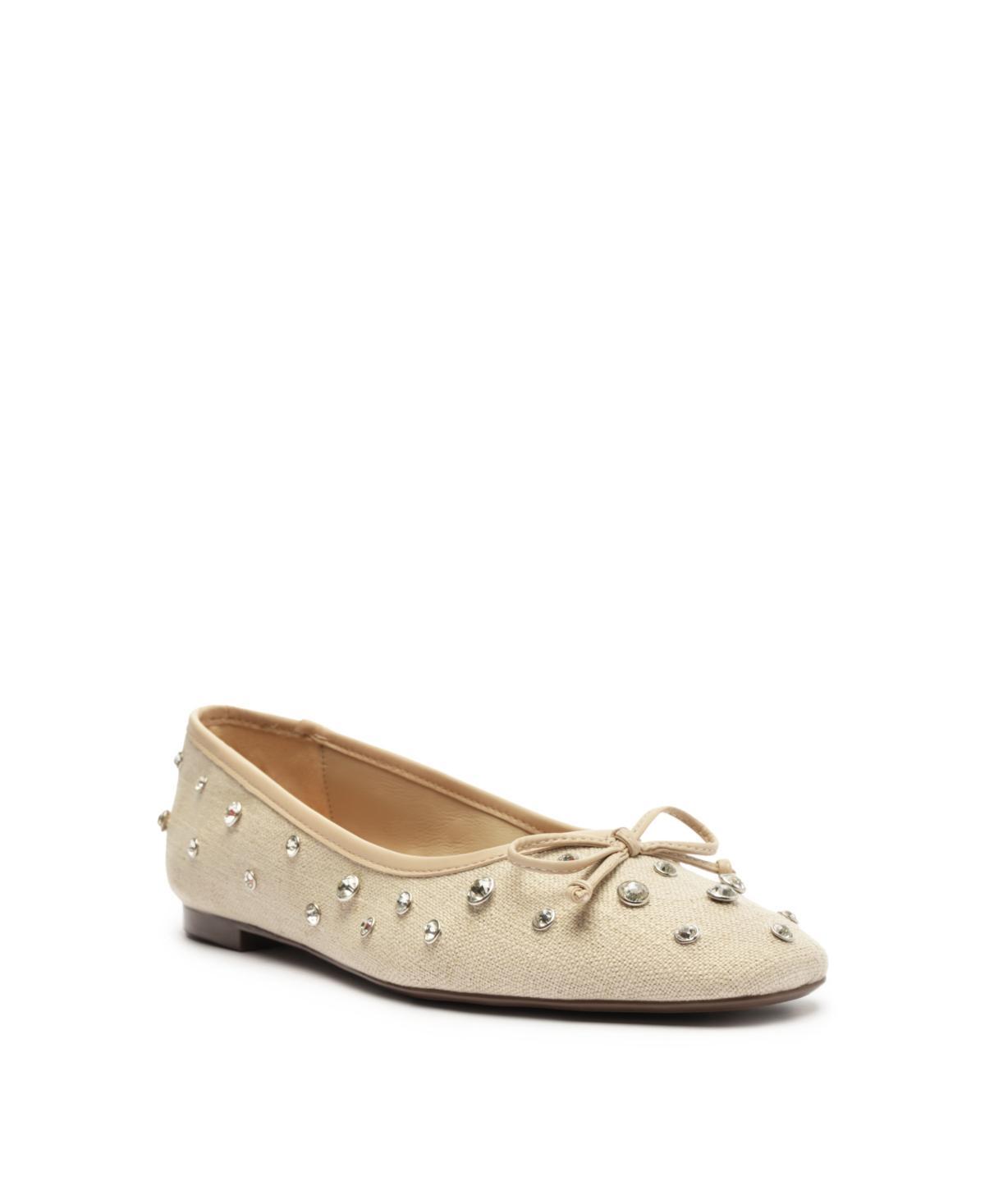 Womens Arissa Shine Embellished Canvas Ballet Flats Product Image