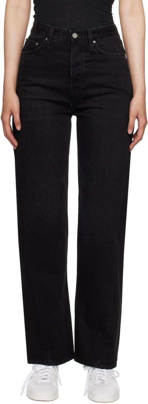 Black Twisted Seam Jeans In 230 Faded Black product image