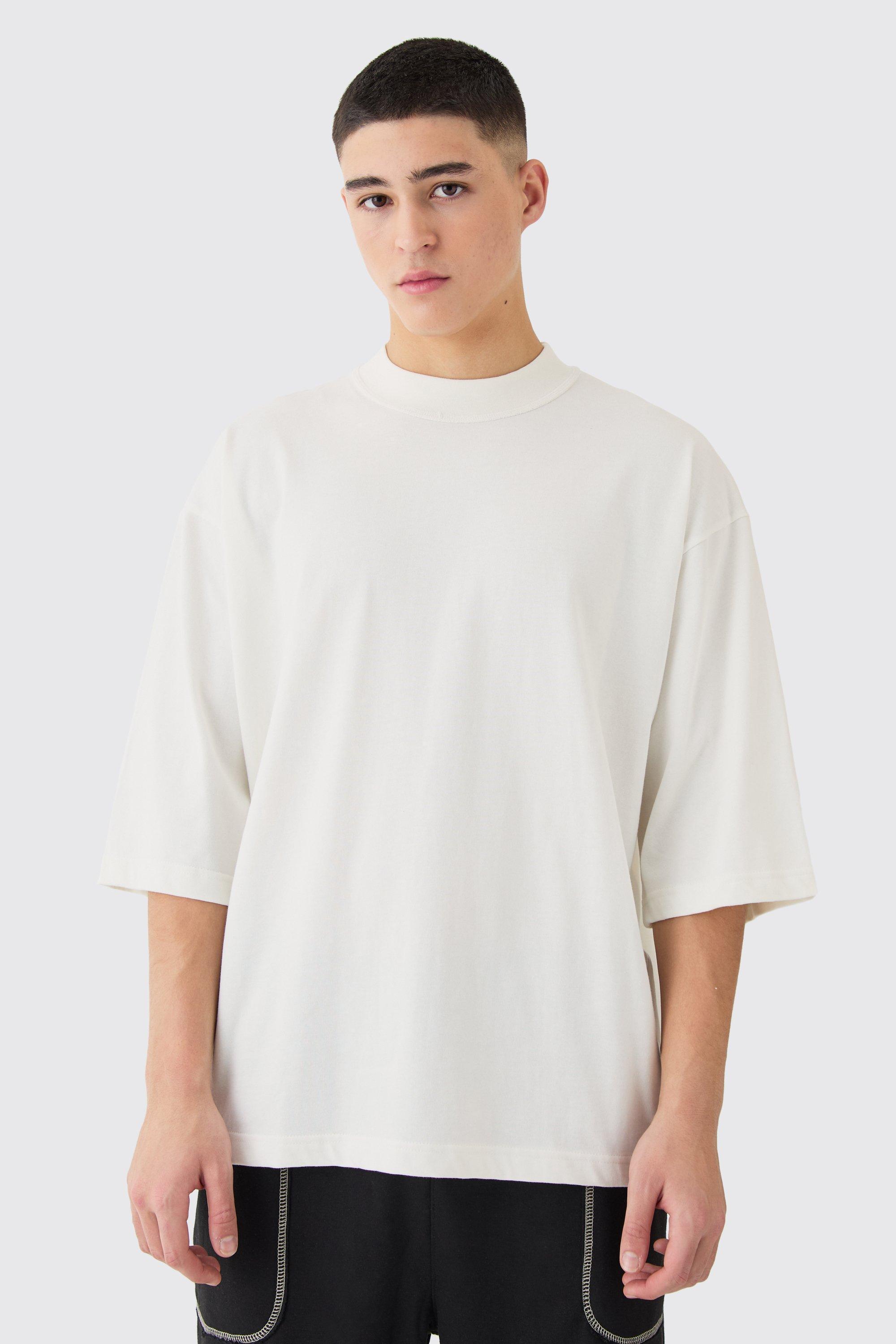 Oversized Heavy Layed On Neck Carded T-shirt | boohooMAN USA Product Image