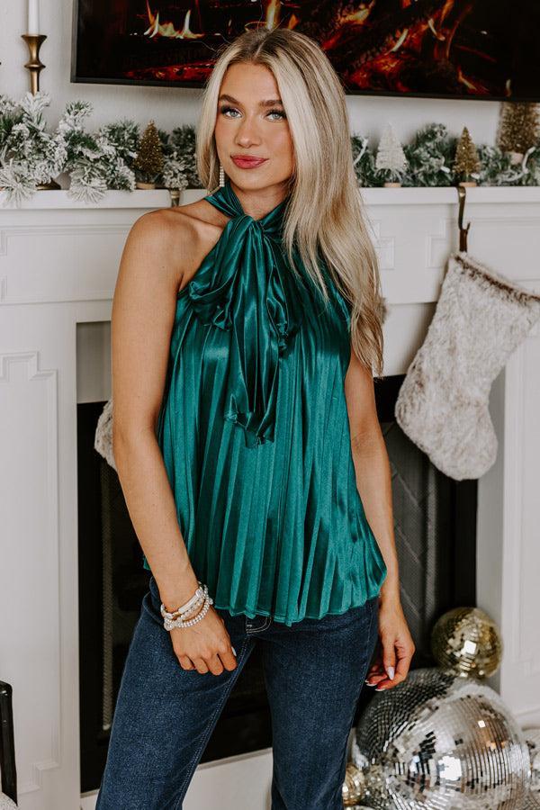 Friends To Lovers Shift Top In Hunter Green Product Image