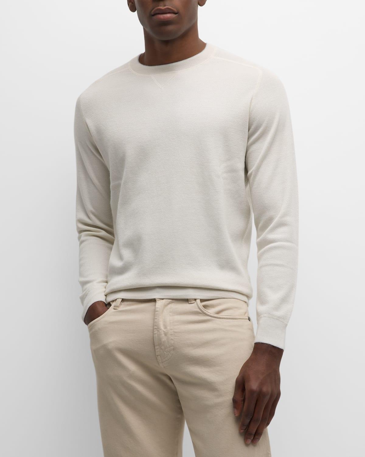 Mens Voyager Cashmere-Silk Crewneck Sweater Product Image