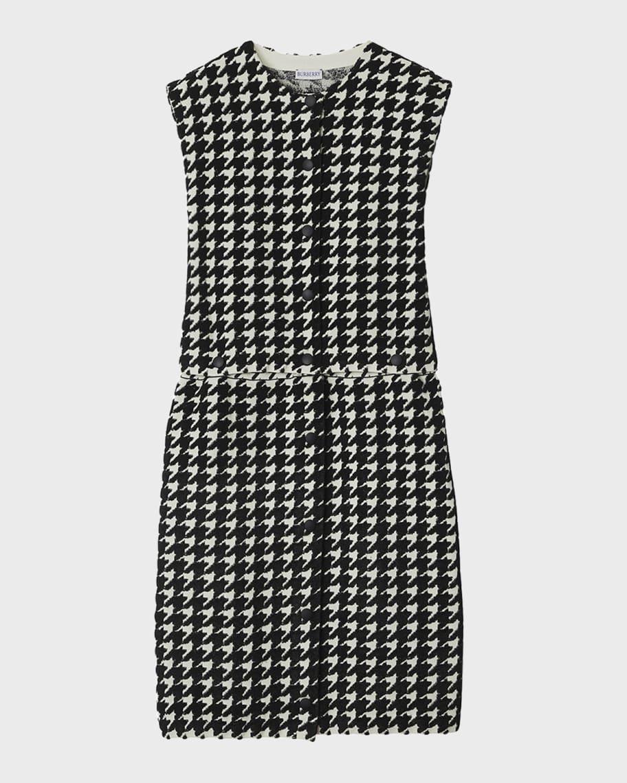 Houndstooth Button Sleeveless Dress product image