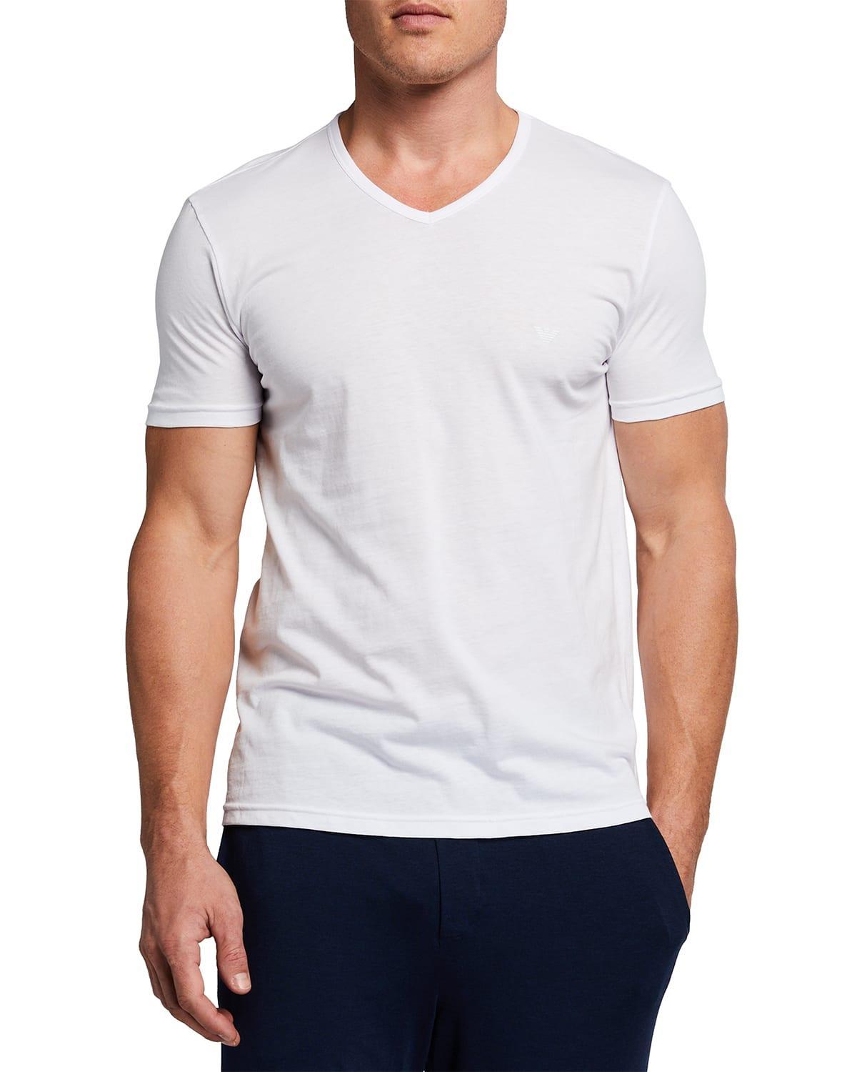 Emporio Armani 3-Pack V-neck Cotton T-Shirts Product Image