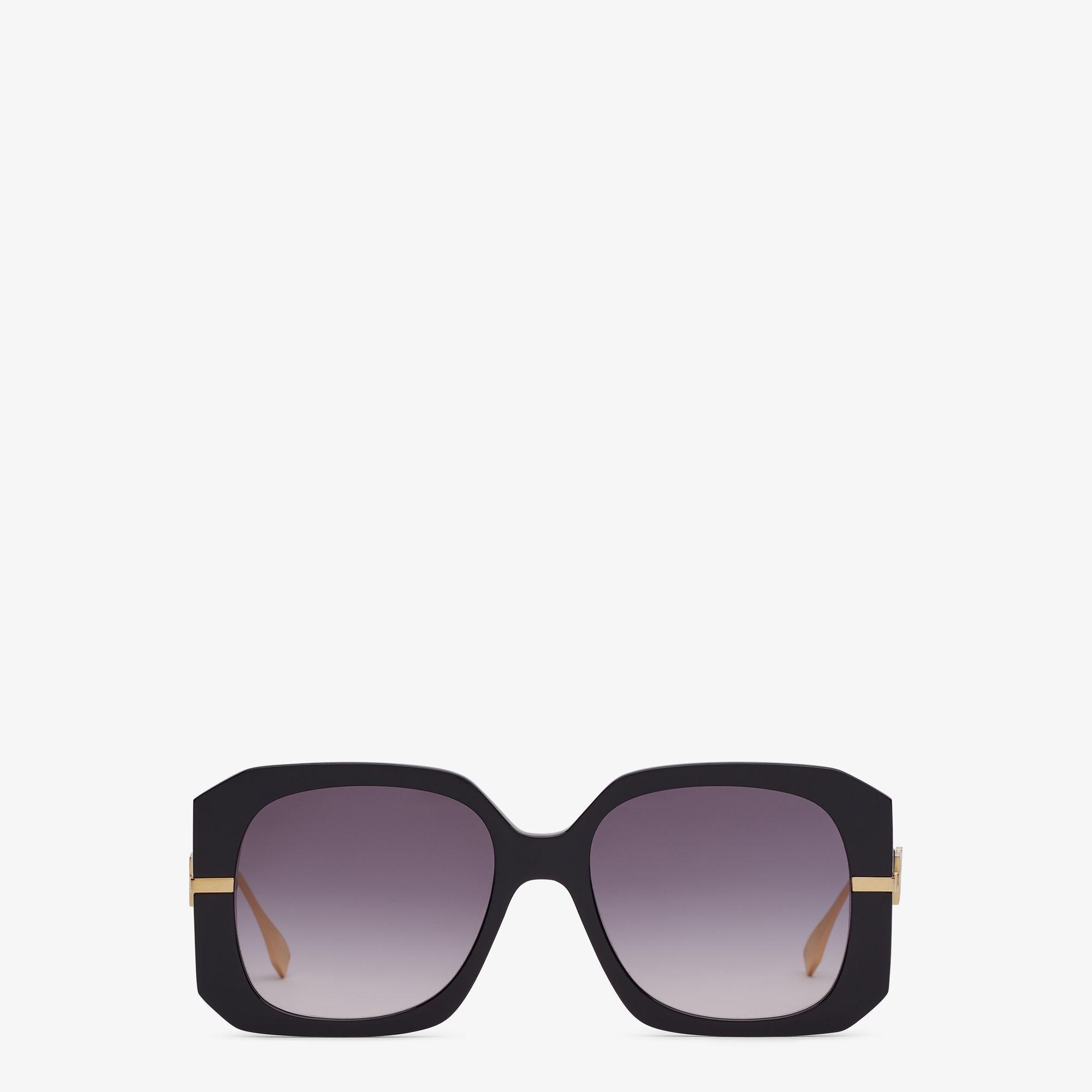 FendigraphyLow bridge fit black acetate sunglasses Product Image