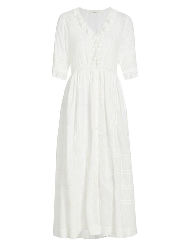 Womens Rosabella Embroidered Midi-Dress Product Image