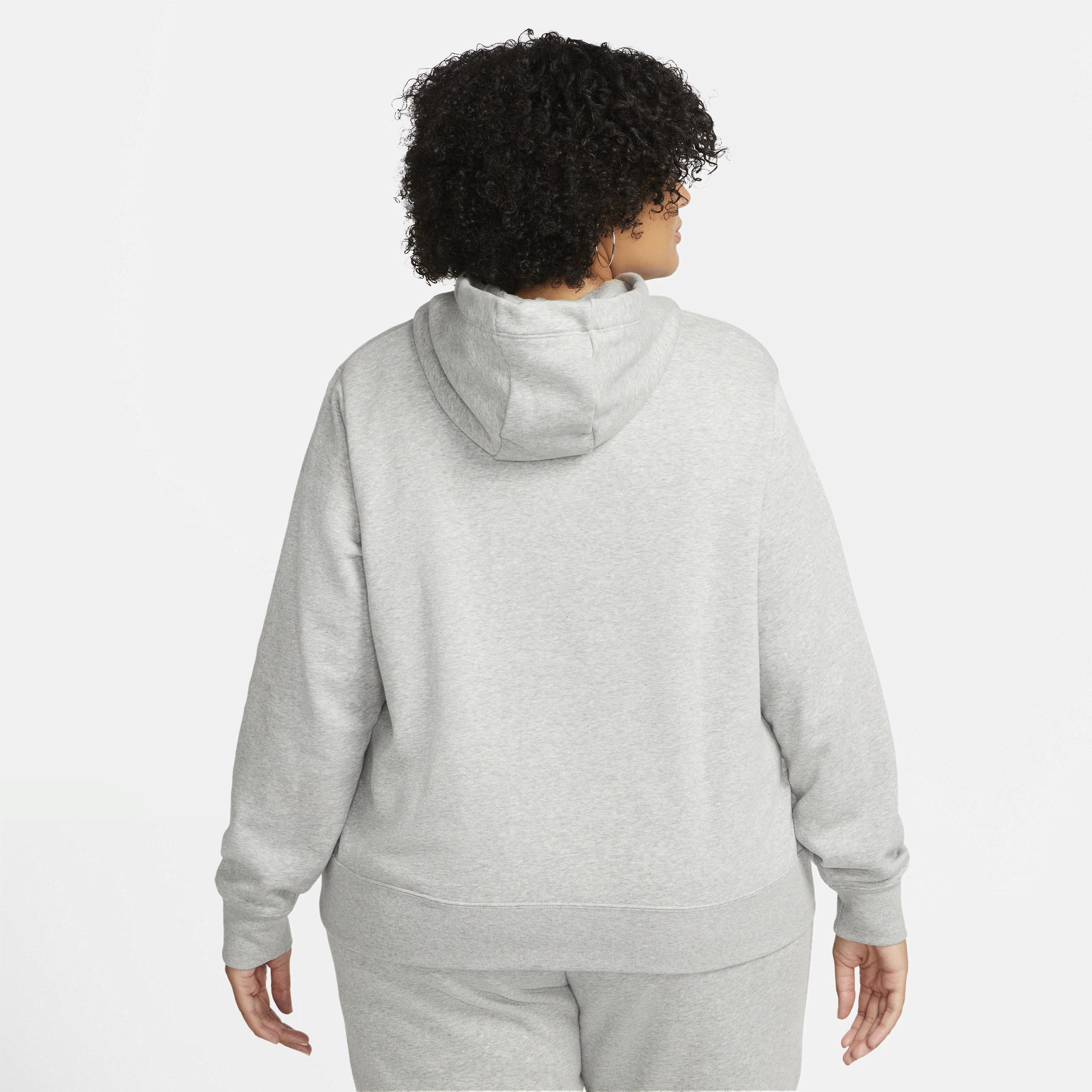 Plus Size Nike Sportwear Club Fleece Hoodie, Womens Grey Product Image