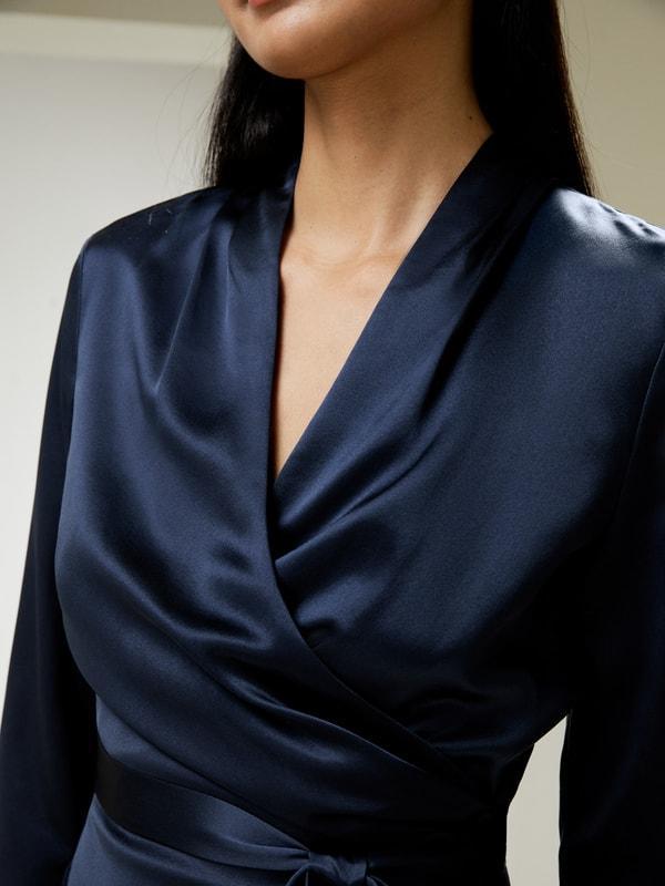 Silk Wrap Blouse Product Image