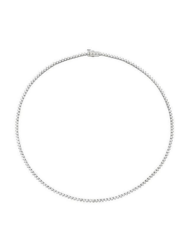 Womens Tennis Petite 14K White Gold & 8.00 TCW Lab-Grown Diamond Necklace Product Image