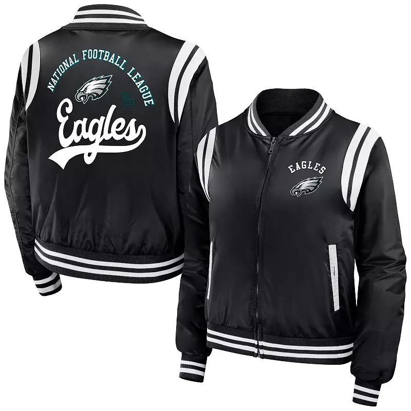 Womens WEAR by Erin Andrews Philadelphia Eagles Full-Zip Bomber Jacket Product Image