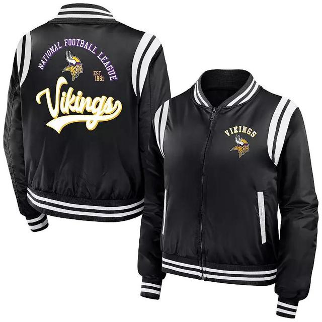 Womens WEAR by Erin Andrews Minnesota Vikings Full-Zip Bomber Jacket Product Image