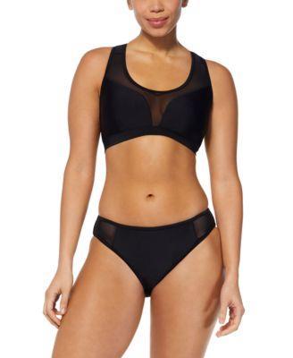 Reebok Womens Mesh Bikini Top Mesh Hipster Bikini Bottoms Product Image