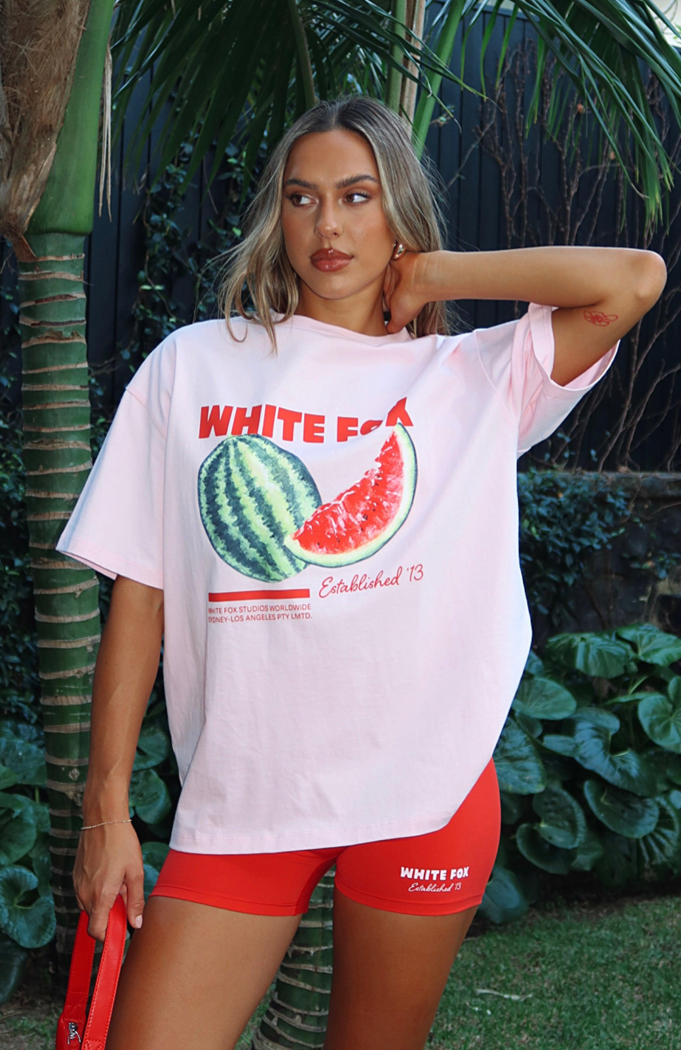 Euro Vacay Oversized Tee Pink Product Image