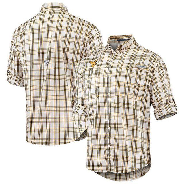 Mens Columbia West Virginia Mountaineers Super Tamiami Omni-Shade Long Sleeve Button-Down Shirt Product Image