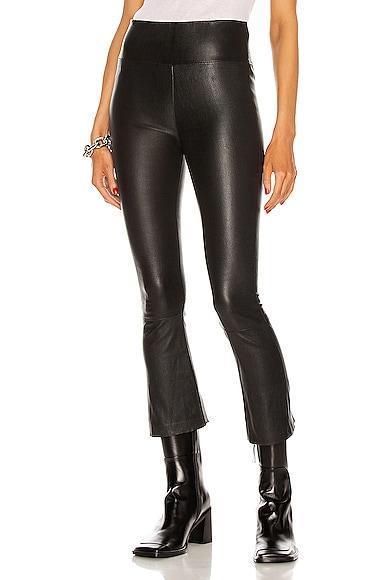 SPRWMN High Waist Crop Flare Legging Black. (also in XS). Product Image