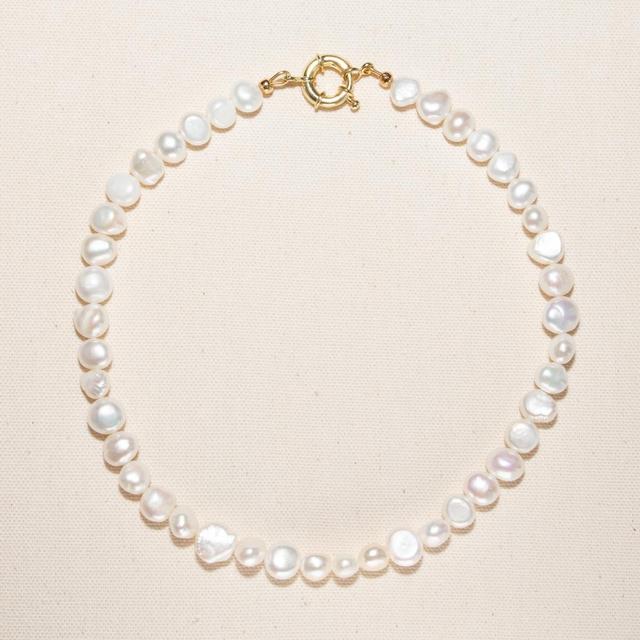 Joey Baby 18K Gold Plated Freshwater Pearls - Pete Necklace 17 For Unisex - Pearl Product Image