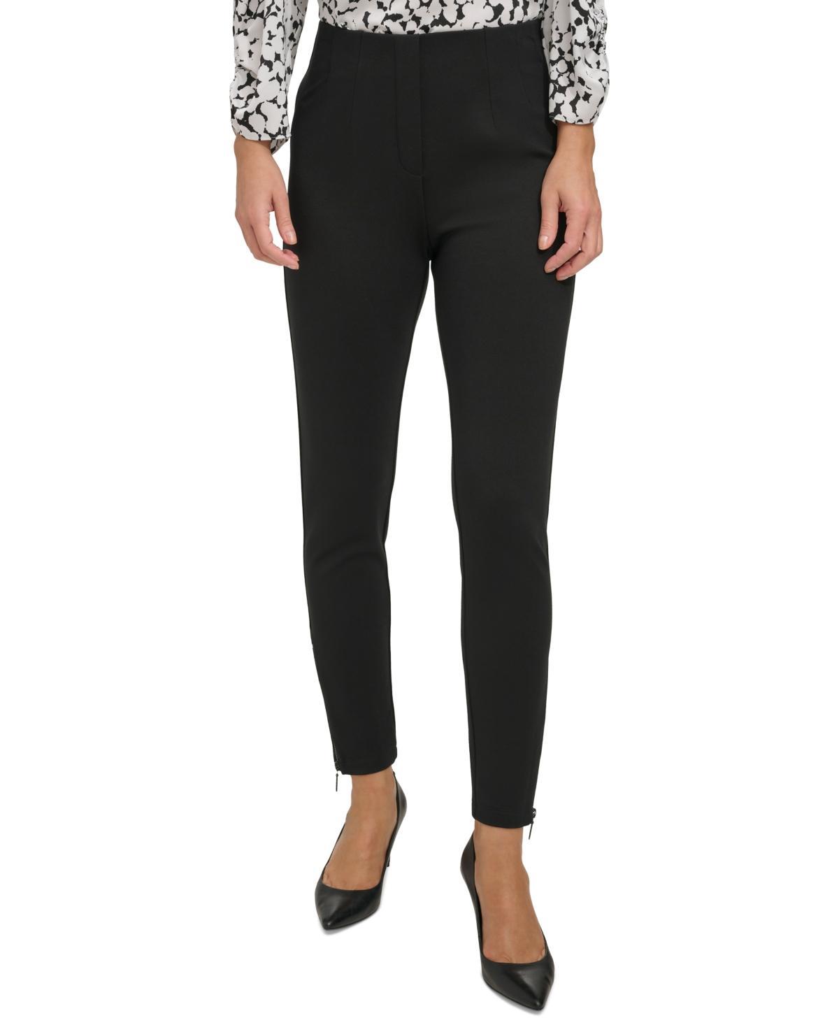 Dkny Womens Ponte Zip-Trim Pants product image