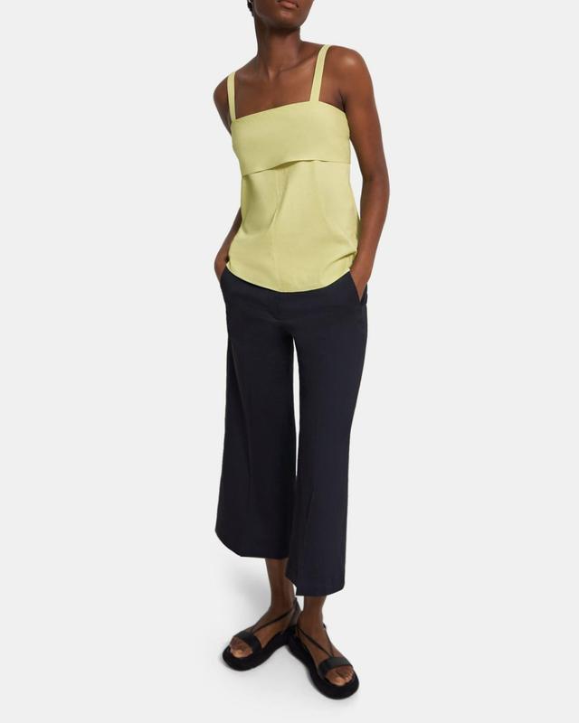 Tie-Back Top in Stretch Linen Product Image