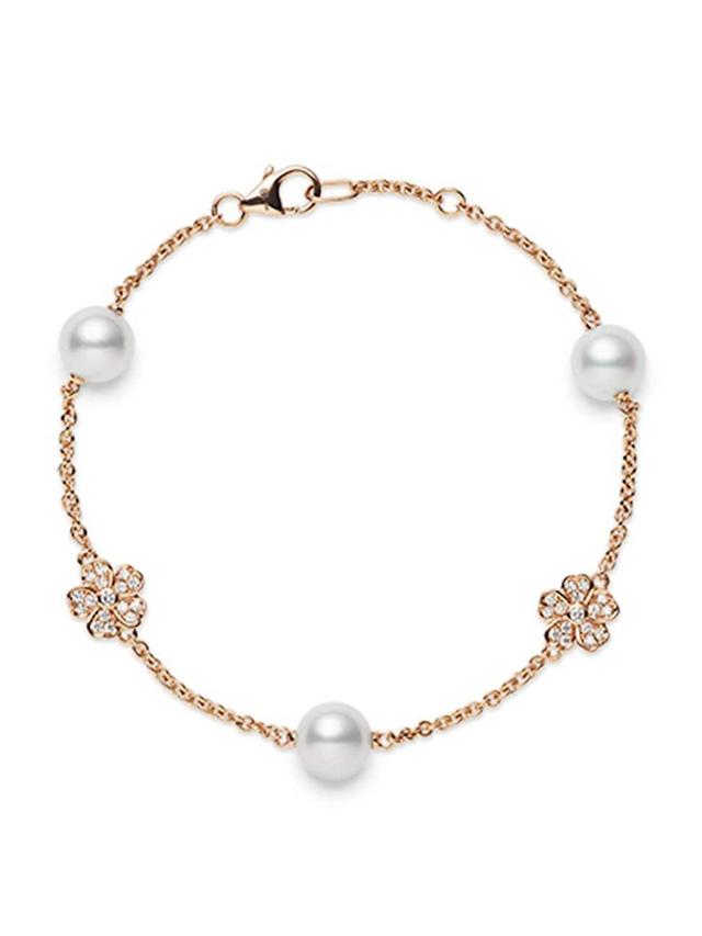 Mikimoto Akoya Cultured Pearl & Diamond Bracelet Product Image