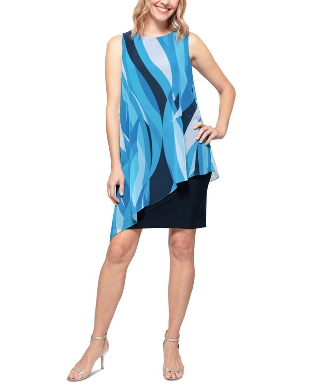 Sl Fashions Womens Printed Popover Sheath Dress Product Image