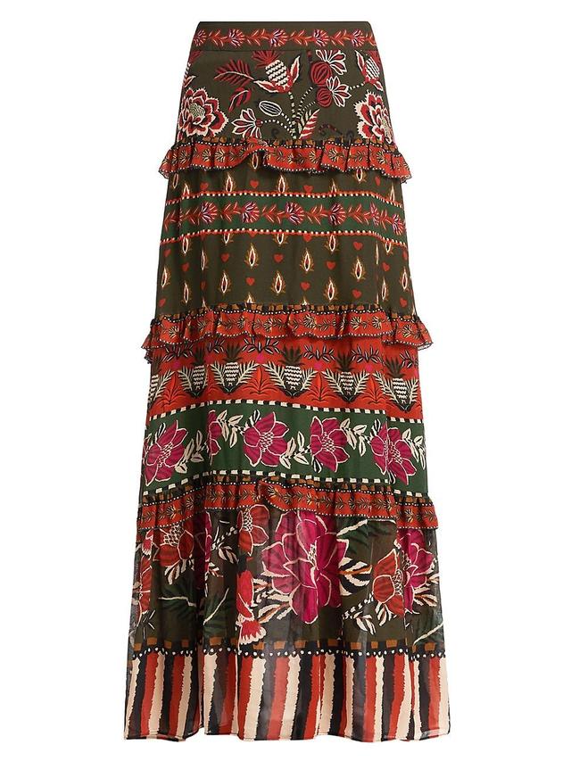 Farm Rio Ainika Floral Garden Maxi Skirt Product Image