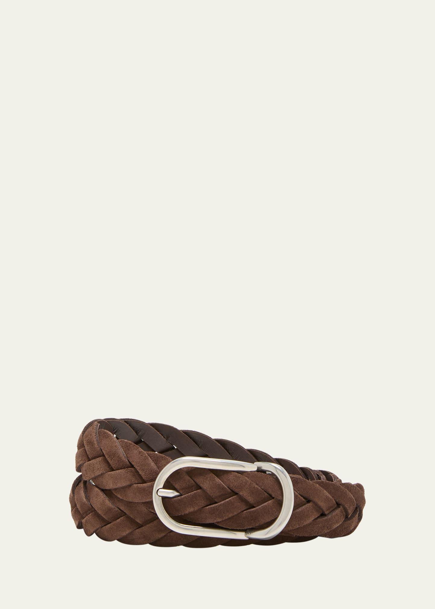 Mens Braided Suede Calfskin Belt Product Image