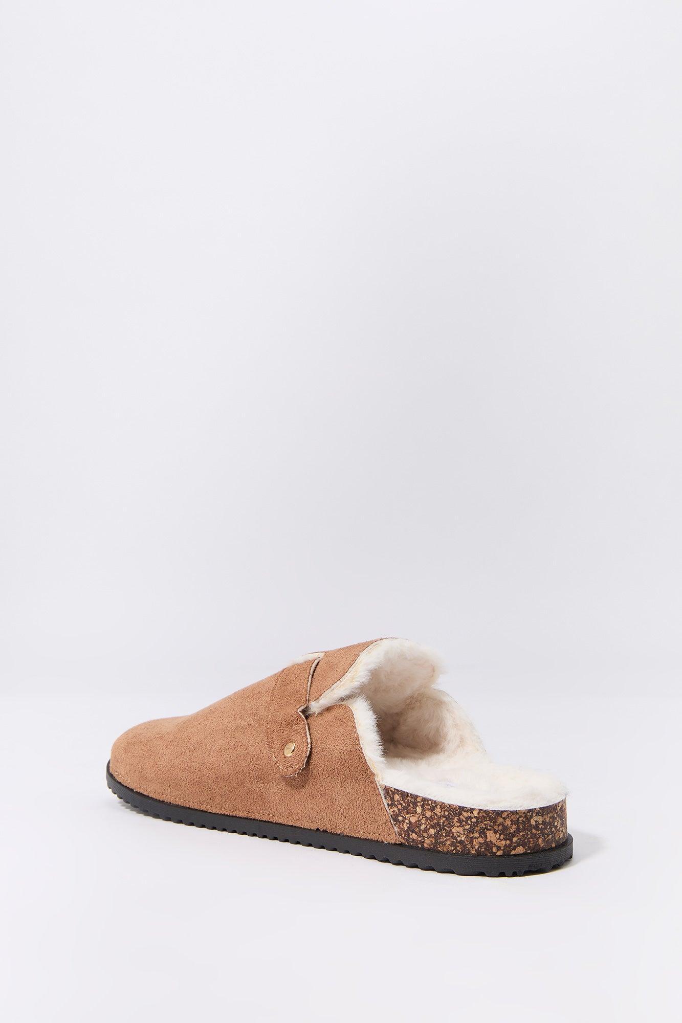 Faux Fur Lined Cork Slide Female Product Image