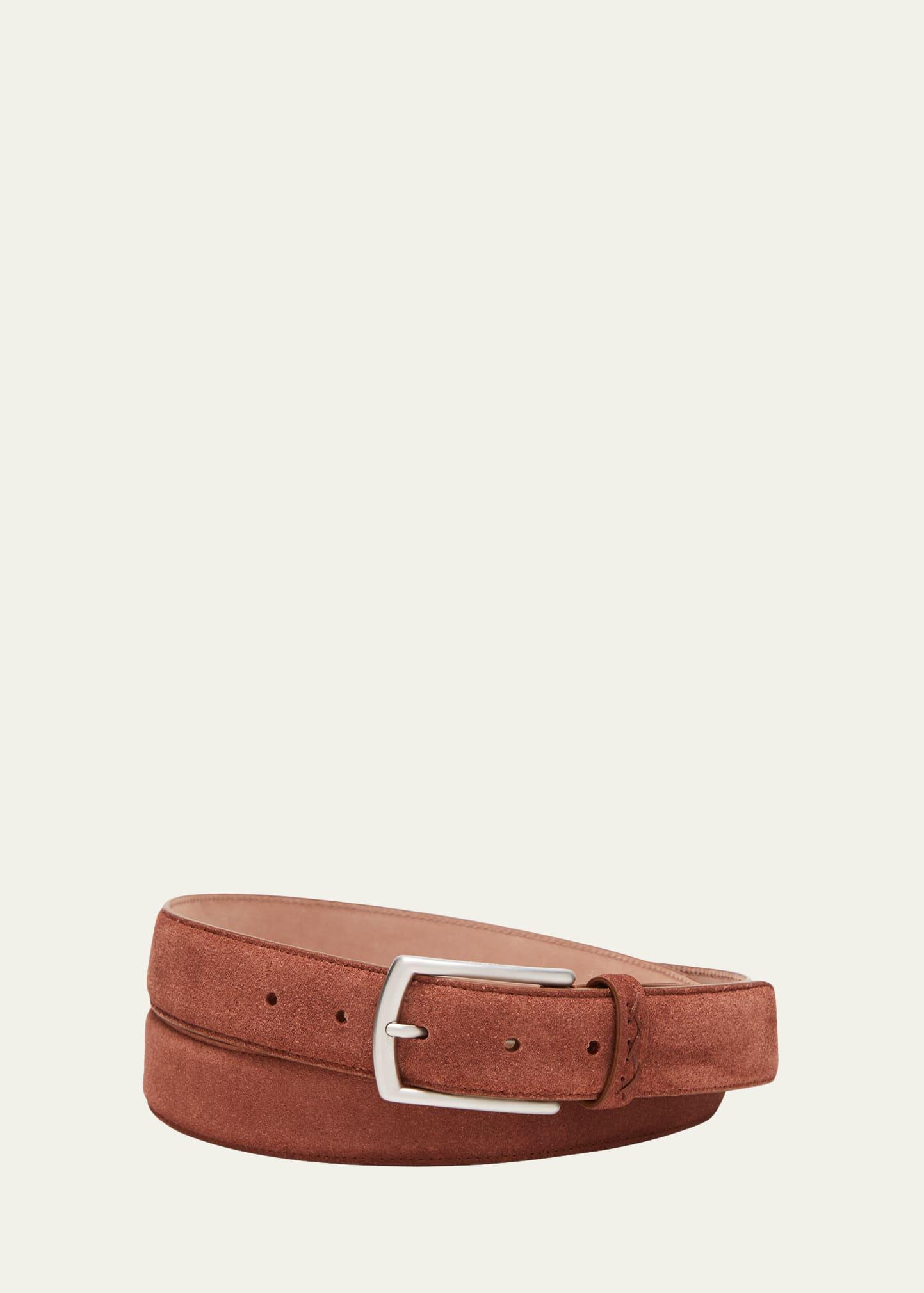 Mens Triple Stitch Leather Belt Product Image