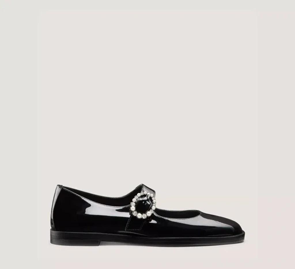 Loralei Crystal Mary Jane Flats & Loafers In Black Product Image