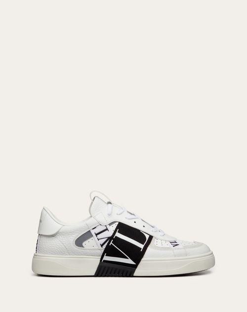 LOW-TOP CALFSKIN VL7N SNEAKER WITH BANDS Product Image