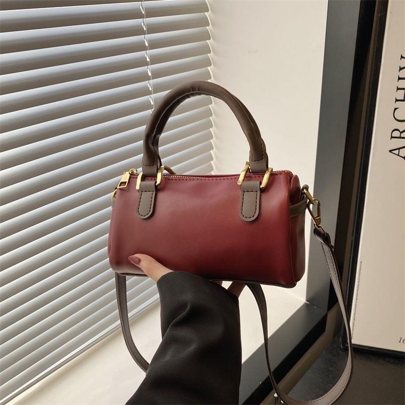 Top Handle Faux Leather Crossbody Bag product image