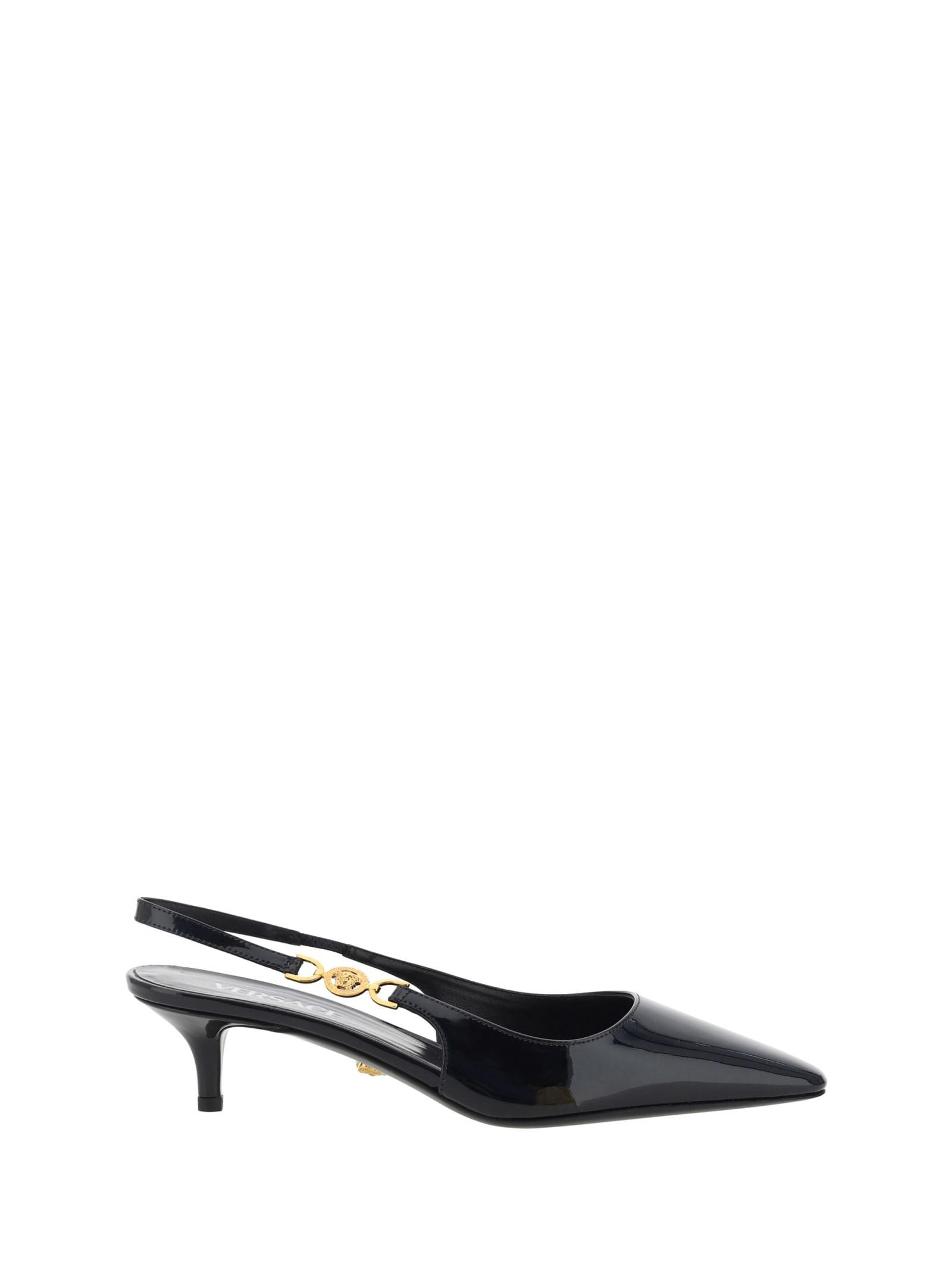 Pumps In Black- Gold Product Image