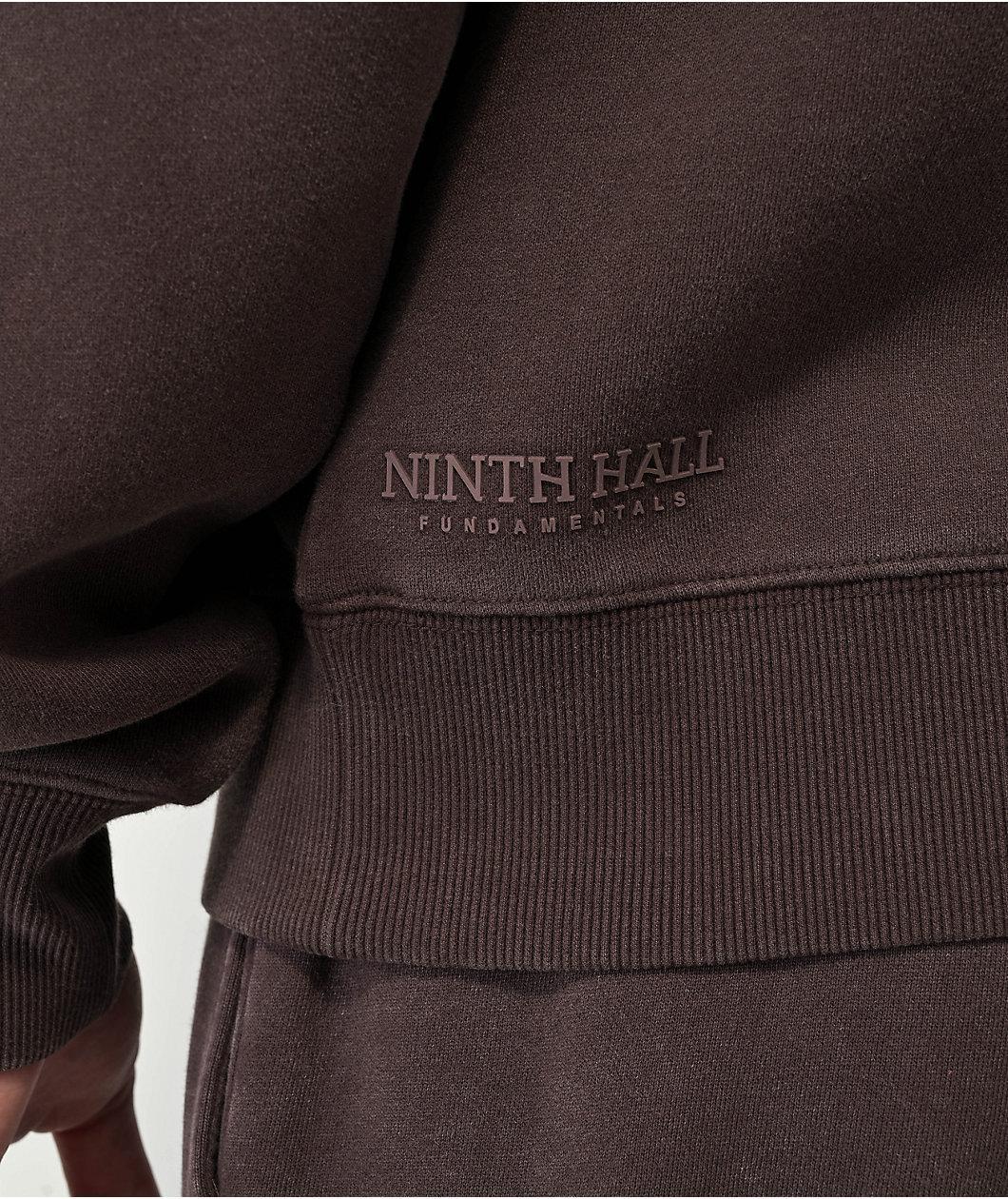 Ninth Hall Fundamentals Brown Wash Boxy Hoodie Product Image