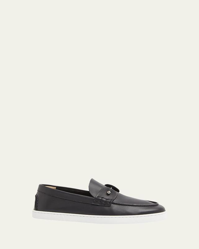 CHRISTIAN LOUBOUTIN Men's Chambeliboat Leather Loafers In Black Product Image