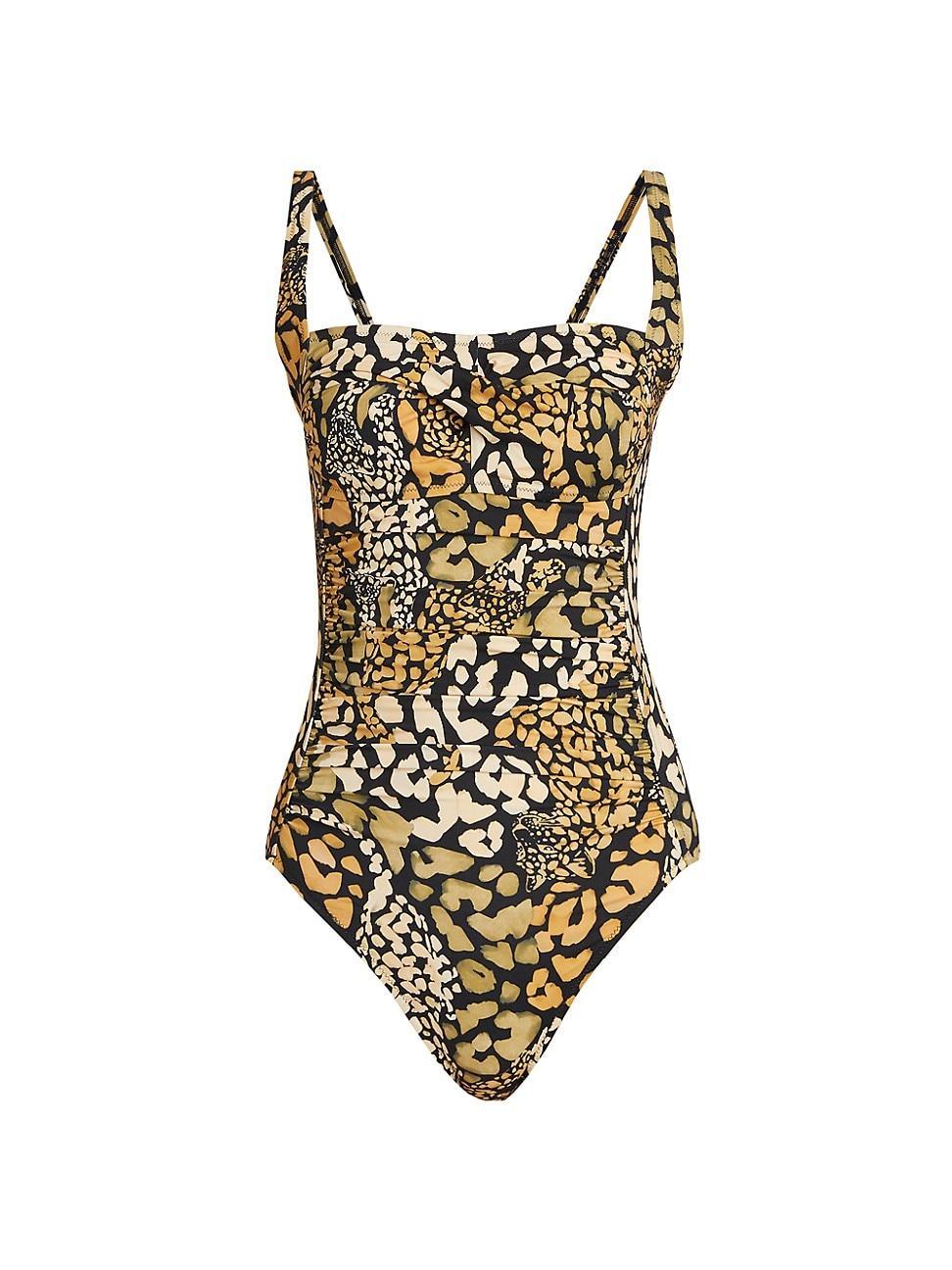 Womens Afeni Leopard One-Piece Swimsuit Product Image