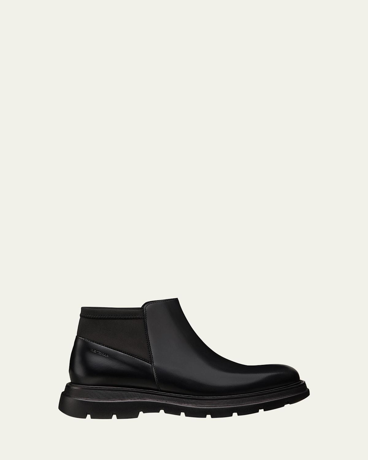 Mens Aiden Leather and Neoprene Chelsea Boots Product Image