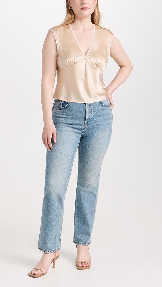 Reformation Cynthia Stretch High Rise Straight Jeans | Shopbop Product Image