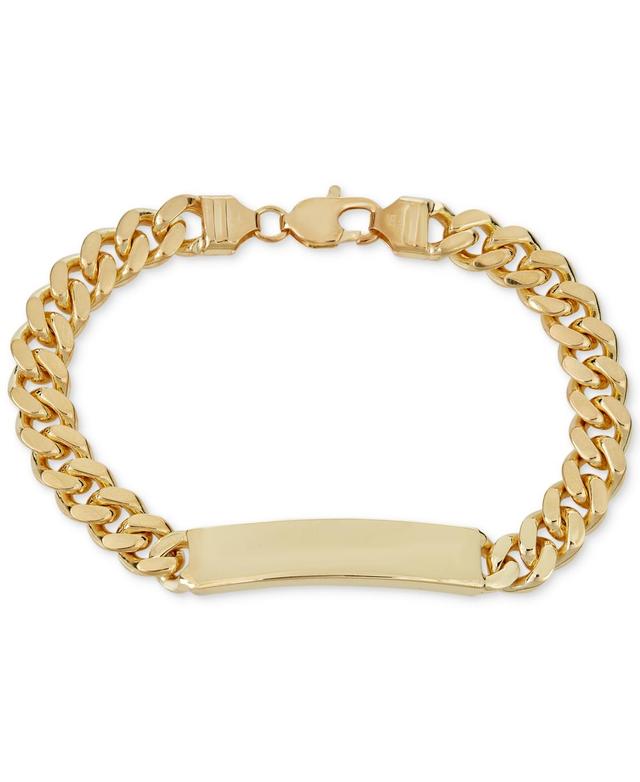 Cuban Chain Id Bracelet in 14k Gold-Plated Sterling Silver or Sterling Silver Product Image