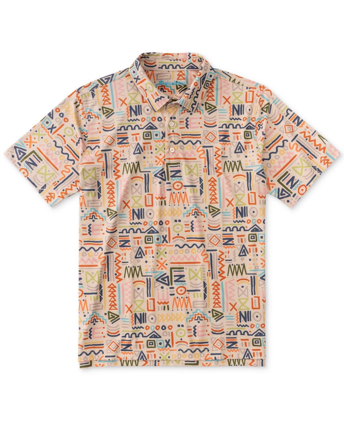 Chubbies Mens The Disco Deserts Tailored-Fit Performance Western Print Polo Shirt Product Image