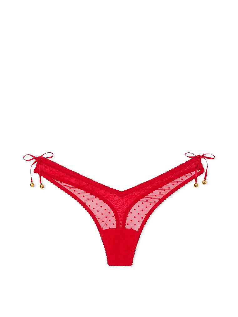 Jingle Bells Mesh Thong Panty Product Image