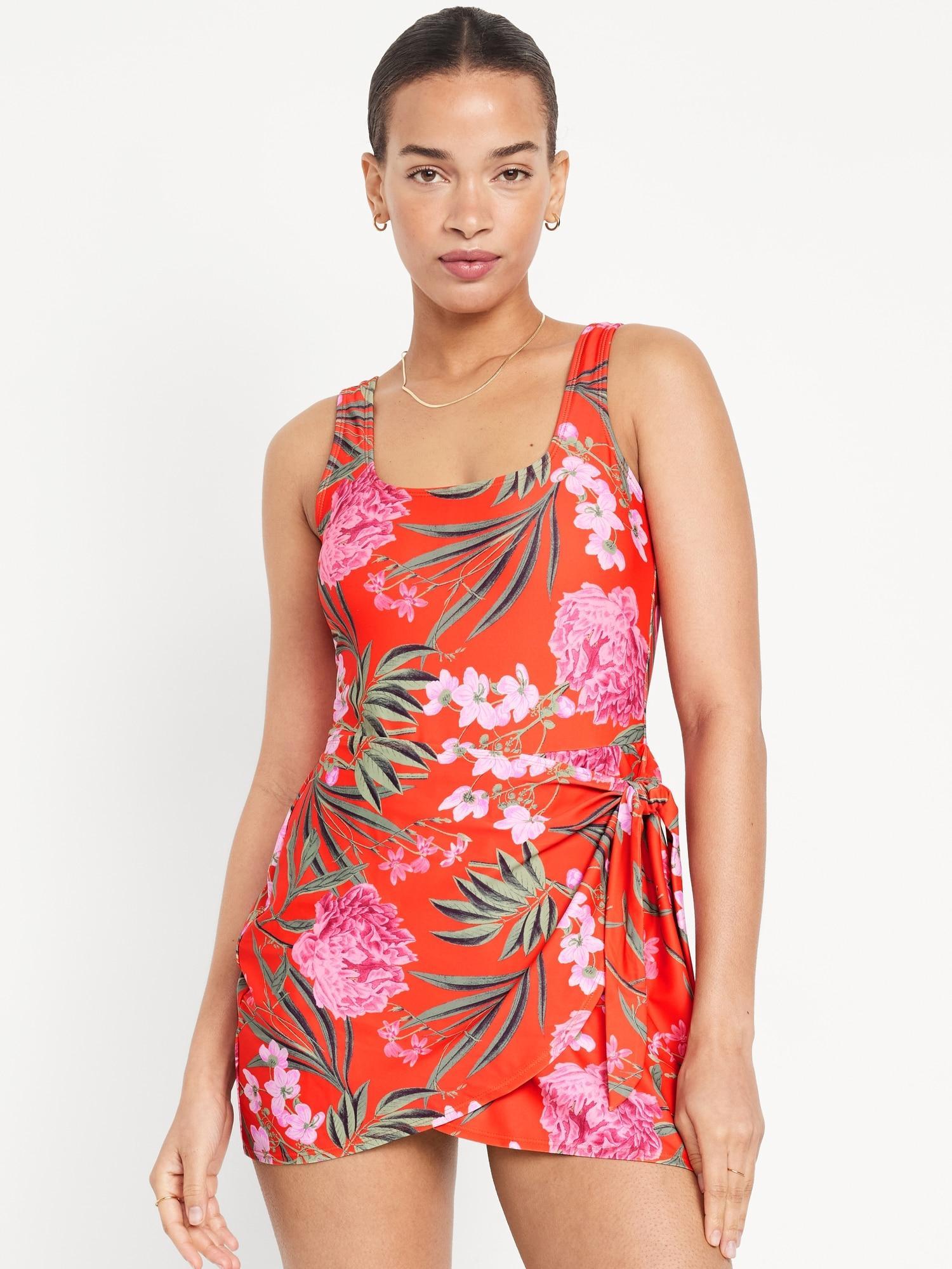 Side-Tie Swim Dress Product Image